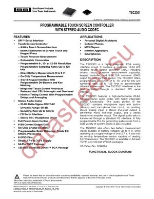 TSC2301IZQZR datasheet  